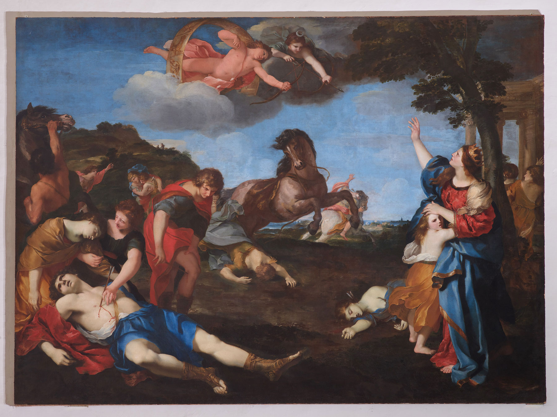 Andrea Camassei; Strage dei Niobidi (1638; olio su tela, 300 x 410 cm; Roma, Gallerie Nazionali di Arte Antica) ©(MiC) - Bibliotheca Hertziana, Istituto Max Planck per la storia dell'arte/Enrico Fontolan
 Andrea Camassei; Strage dei Niobidi (1638; olio su tela, 300 x 410 cm; Roma, Gallerie Nazionali di Arte Antica) ©(MiC) - Bibliotheca Hertziana, Istituto Max Planck per la storia dell'arte/Enrico Fontolan