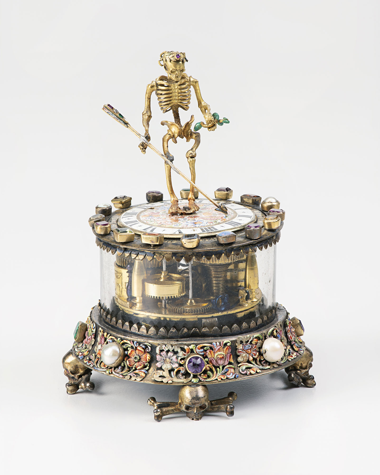 Christian Giessenbeck, Orologio con scheletro (1640–1660; oro, smalti e pietre preziose, altezza 10 cm; Zurigo, Museo Nazionale Svizzero)
 Christian Giessenbeck, Orologio con scheletro (1640–1660; oro, smalti e pietre preziose, altezza 10 cm; Zurigo, Museo Nazionale Svizzero)