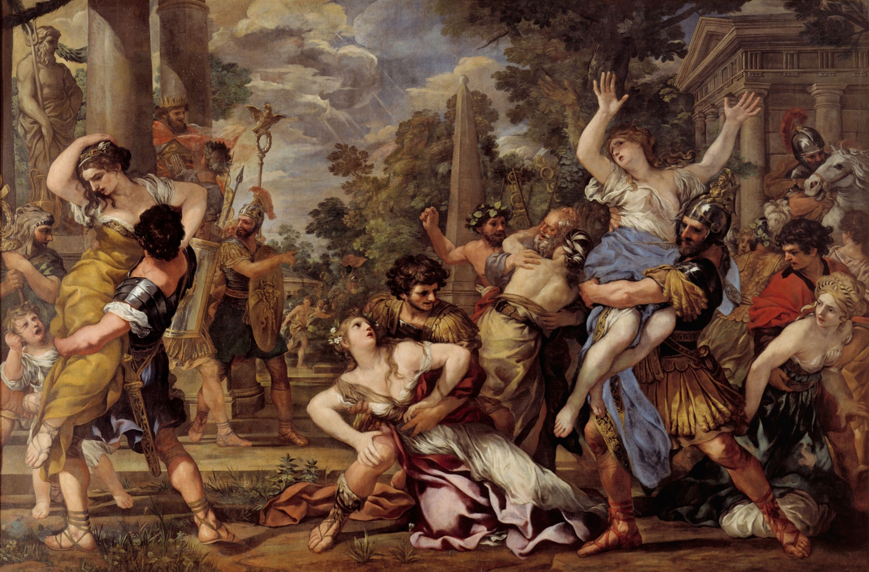 Pietro da Cortona, Il ratto delle Sabine (1630; olio su tela, 280 x 426 cm; Roma, Musei Capitolini - Pinacoteca Capitolina)
 Pietro da Cortona, Il ratto delle Sabine (1630; olio su tela, 280 x 426 cm; Roma, Musei Capitolini - Pinacoteca Capitolina)