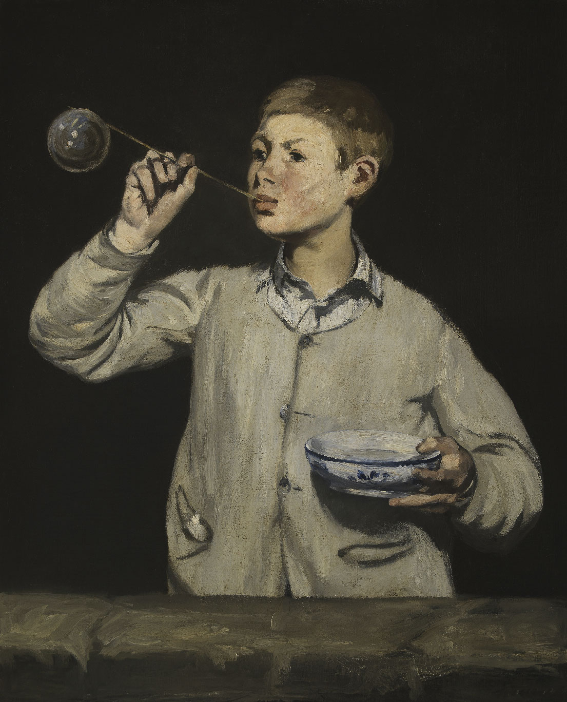 Ã‰douard Manet, Ragazzo che fa le bolle (1867; olio su tela, 100,5 x 81,4 cm; Lisbona, Museo Gulbenkian)
