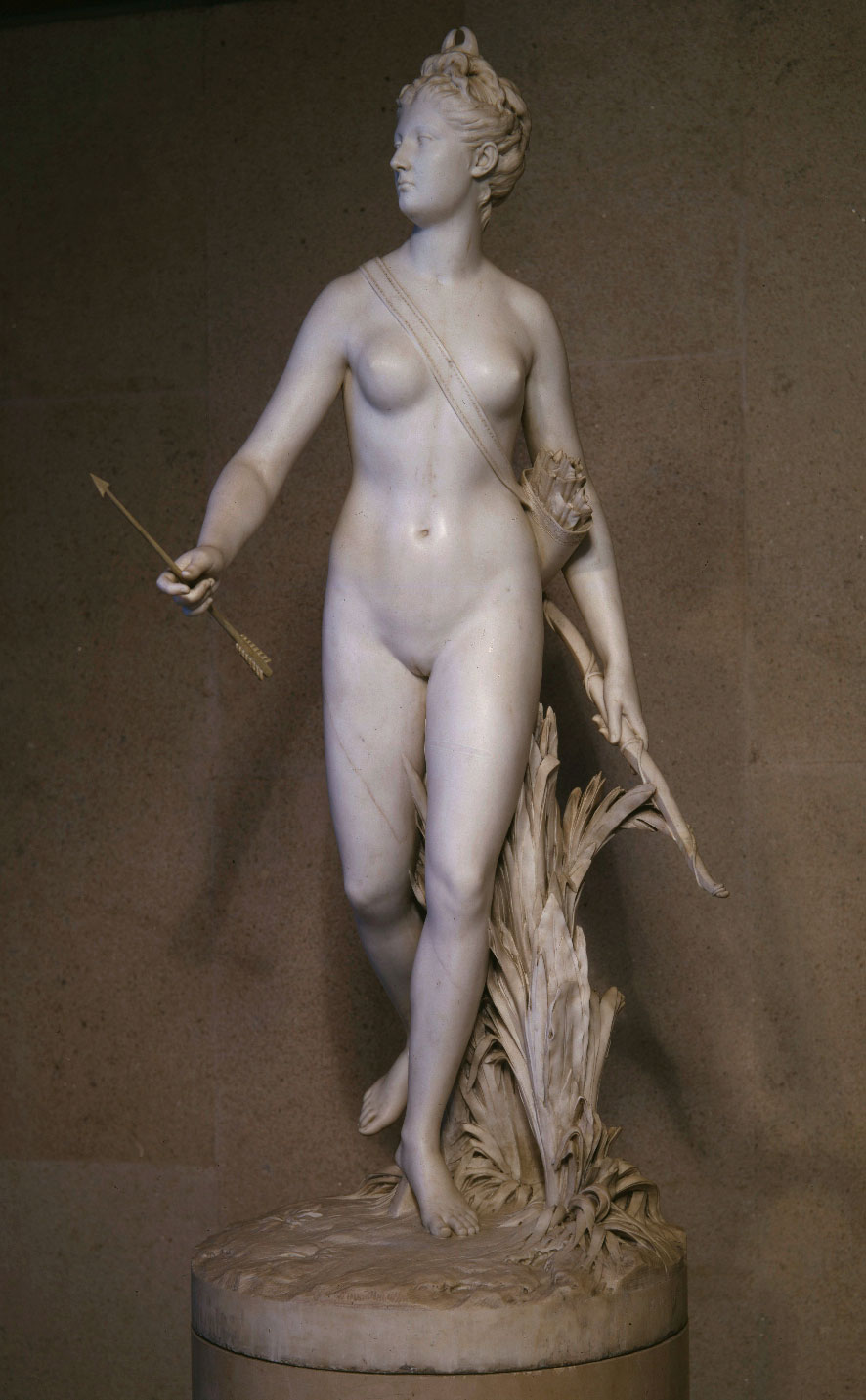 Jean-Antoine Houdon, Diana (1780; marmo, 210 x 98 x 115 cm; Lisbona, Museo Gulbenkian)
