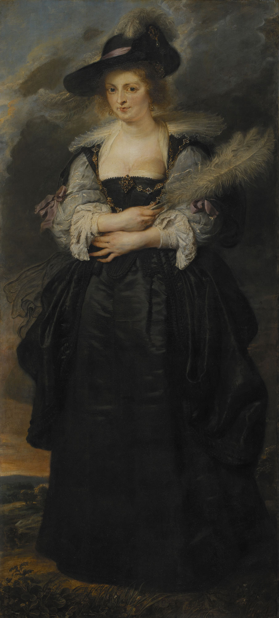 Peter Paul Rubens, Ritratto di Helena Fourment (1630-1632; olio su tavola, 186 x 85 cm; Lisbona, Museo Gulbenkian)
