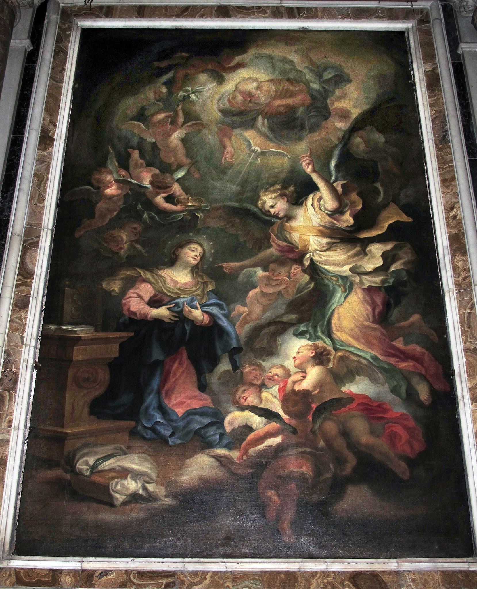 L'Annunciazione di Domenico Piola. Fotografia di Francesco Bini
