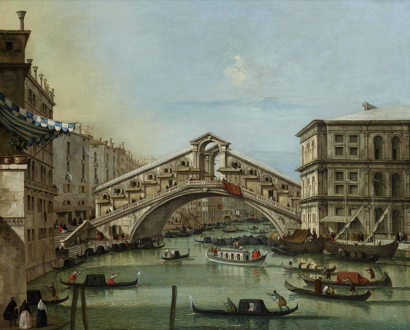 Francesco Guardi, Il Canal Grande col ponte di Rialto e Palazzo dei Camerlenghi
