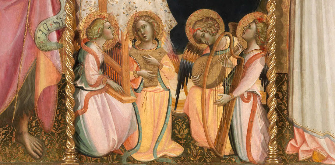 Giovanni dal Ponte, Incoronazione della Vergine, angeli e santi, dettaglio
 Giovanni dal Ponte, Incoronazione della Vergine, angeli e santi, dettaglio