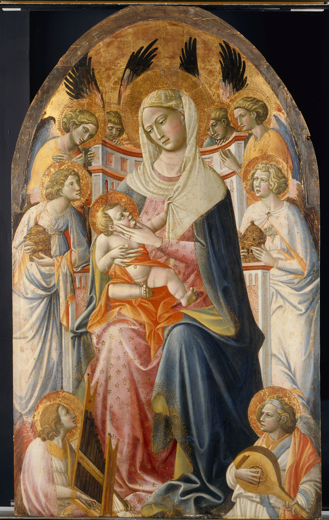 Giovanni dal Ponte, Madonna col Bambino in trono e angeli (post 1430 circa; tempera su tavola, 139,1 x 85,7 cm; Cambridge, Fitzwilliam Museum)
 Giovanni dal Ponte, Madonna col Bambino in trono e angeli (post 1430 circa; tempera su tavola, 139,1 x 85,7 cm; Cambridge, Fitzwilliam Museum)