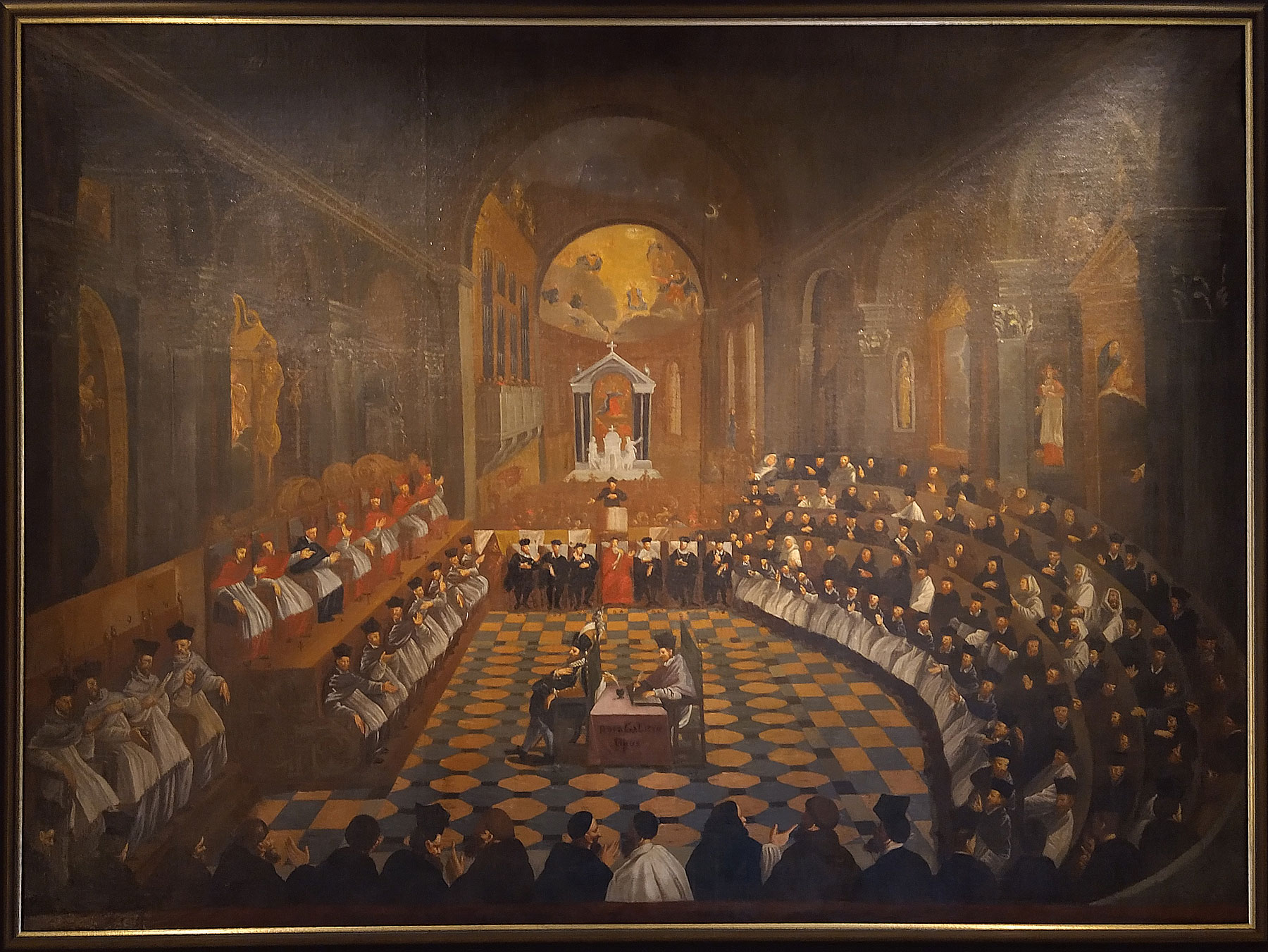 Già attribuito a Fede Galizia, Congregazione generale del Concilio di Trento nella chiesa di Santa Maria Maggiore (dopo il 1634 e prima del 1678; tela, 109,5 x 146,2 cm; Innsbruck, Tiroler Landesmuseum Ferdinandeum)
