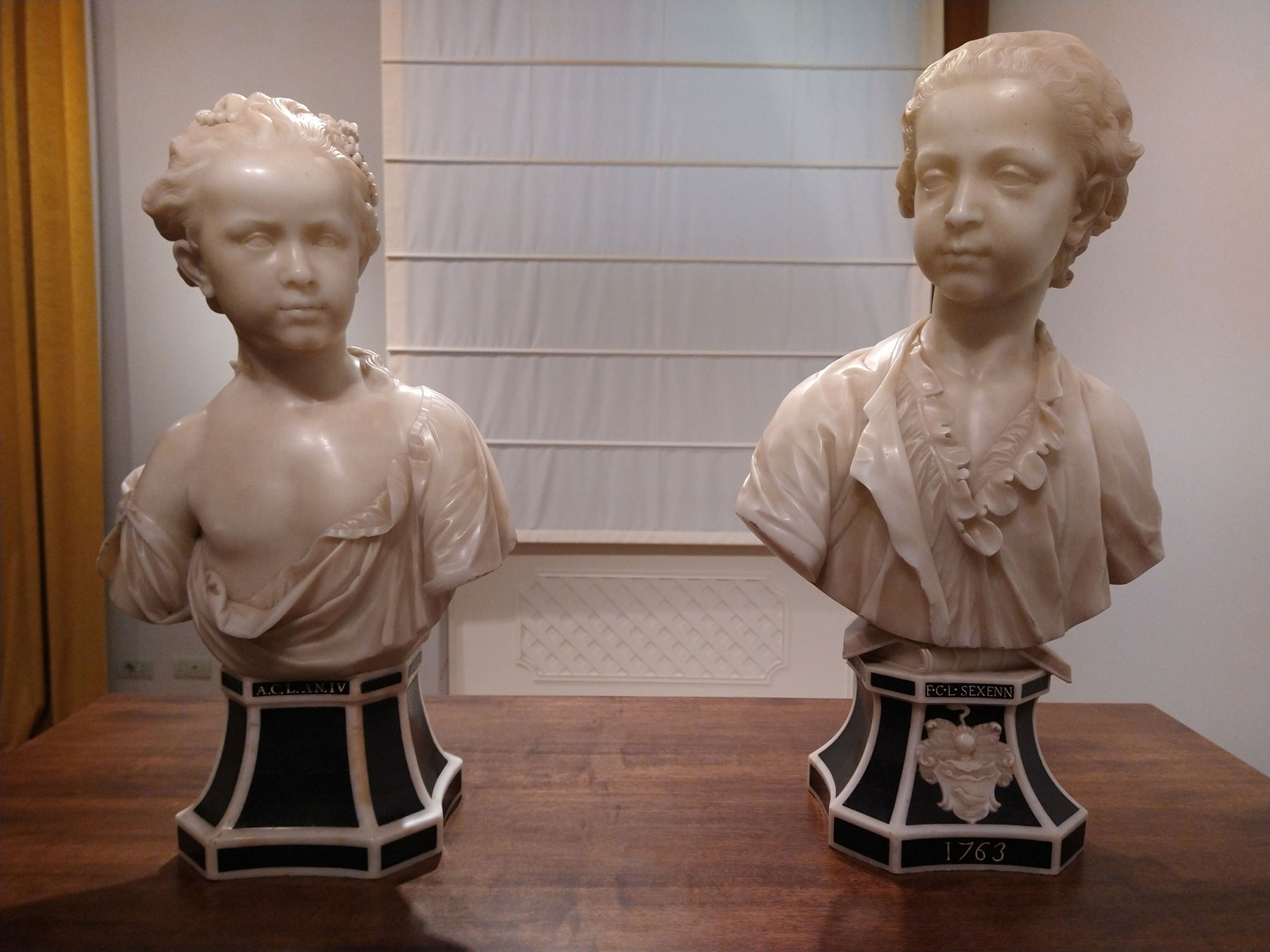 Giovanni Antonio Cybei, Ritratto di fanciulla e ritratto di fanciullo (1763; marmo, altezza 59 e 66 cm; Regno Unito, Collezione privata)
 Giovanni Antonio Cybei, Ritratto di fanciulla e ritratto di fanciullo (1763; marmo, altezza 59 e 66 cm; Regno Unito, Collezione privata)