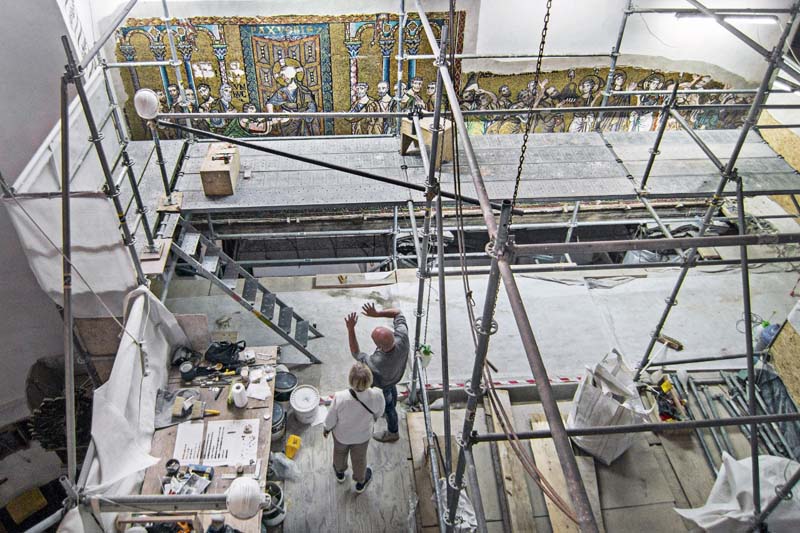 Il cantiere di restauro
