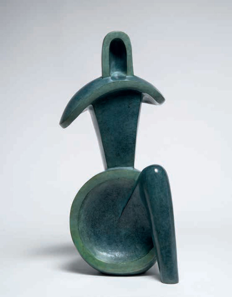 Alexander Archipenko, Seated figure (1913-1954 [1970]; bronzo, 46 x 19,2 x 13,7 cm)
