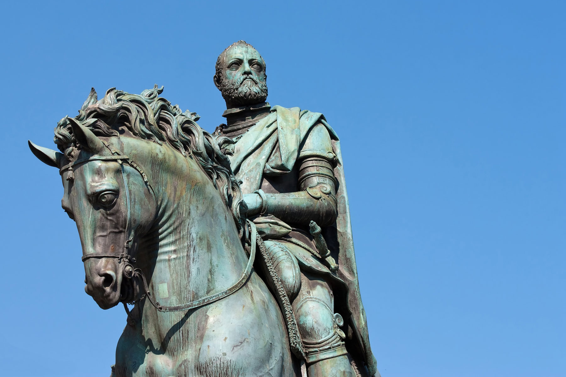 Giambologna, Monumento equestre di Cosimo I (1587; bronzo; Firenze, piazza della Signoria)
