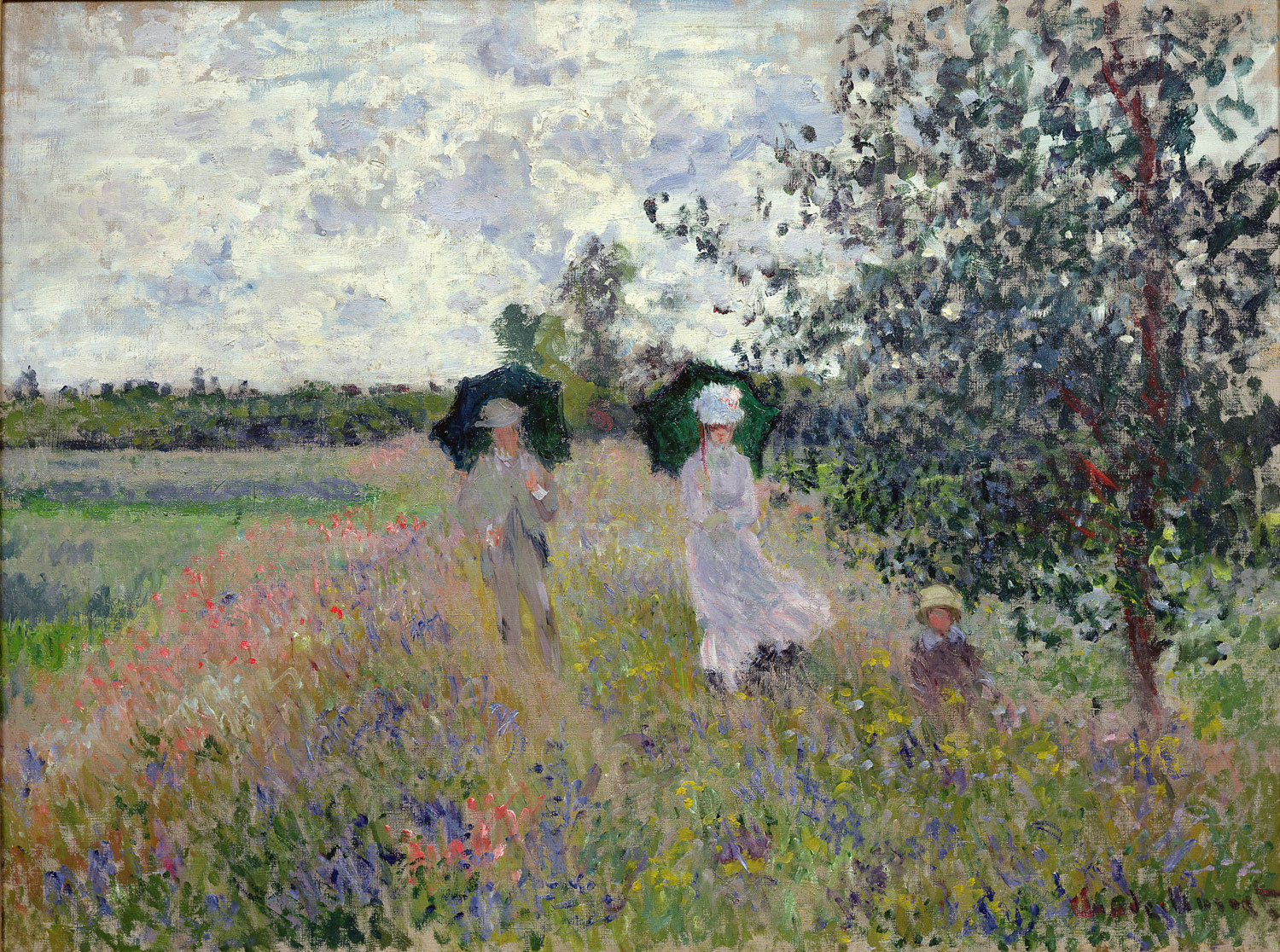 Claude Monet, Passeggiata vicino ad Argenteuil (1875; olio su tela, 61x81,4 cm; Parigi, Musée Marmottan Monet, dono Nelly Sergeant-Duhem, 1985 Inv. 5332 ©) Musée Marmottan Monet, Académie des beaux-arts, Paris
 Claude Monet, Passeggiata vicino ad Argenteuil (1875; olio su tela, 61x81,4 cm; Parigi, Musée Marmottan Monet, dono Nelly Sergeant-Duhem, 1985 Inv. 5332 ©) Musée Marmottan Monet, Académie des beaux-arts, Paris