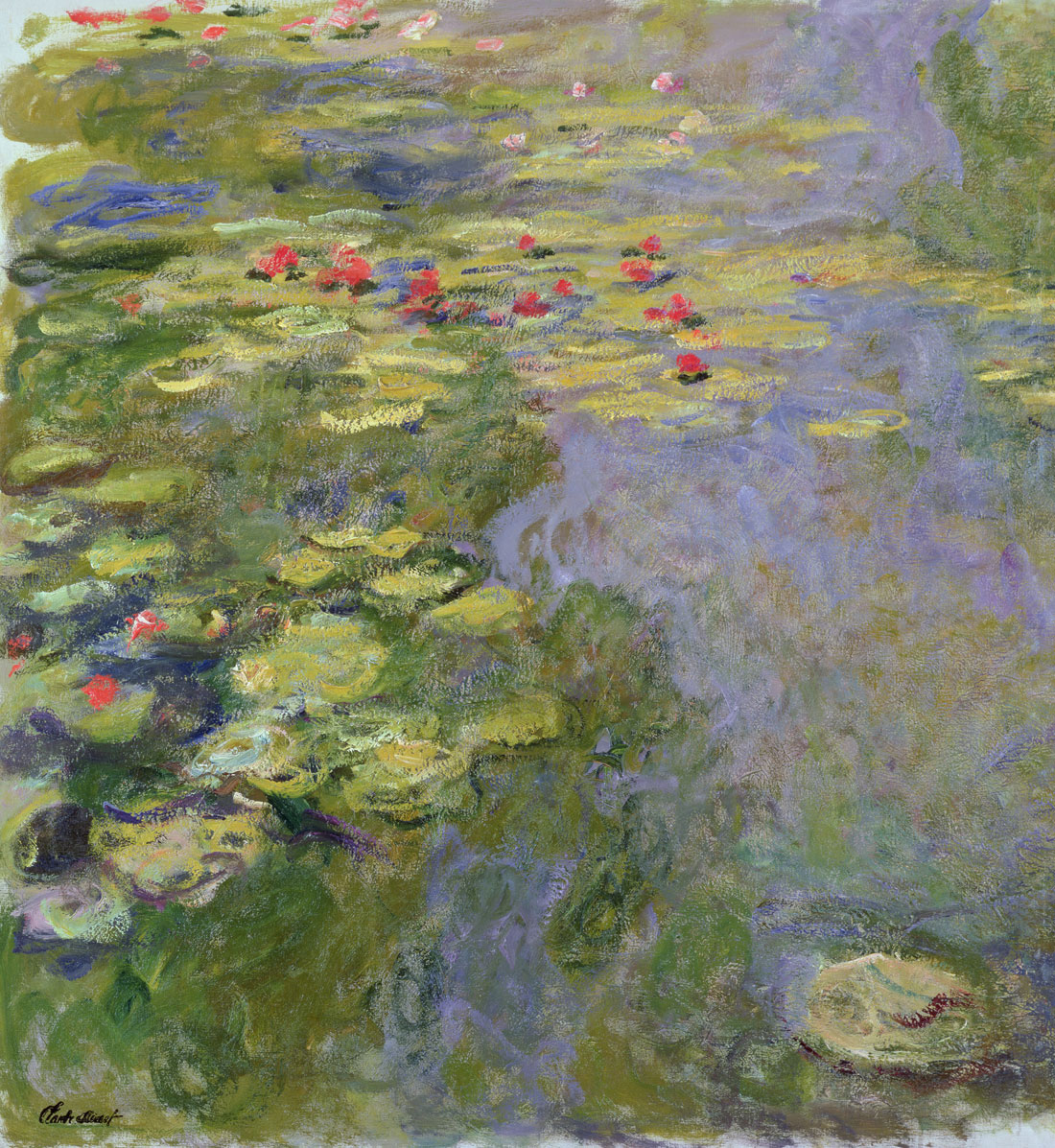 Claude Monet, Lo stagno delle ninfee (1917-1919 circa; olio su tela, 130x120 cm; Parigi, Musée Marmottan Monet, lascito Michel Monet, 1966 Inv. 5165) © Musée Marmottan Monet, Académie des beaux-arts, Paris
 Claude Monet, Lo stagno delle ninfee (1917-1919 circa; olio su tela, 130x120 cm; Parigi, Musée Marmottan Monet, lascito Michel Monet, 1966 Inv. 5165) © Musée Marmottan Monet, Académie des beaux-arts, Paris