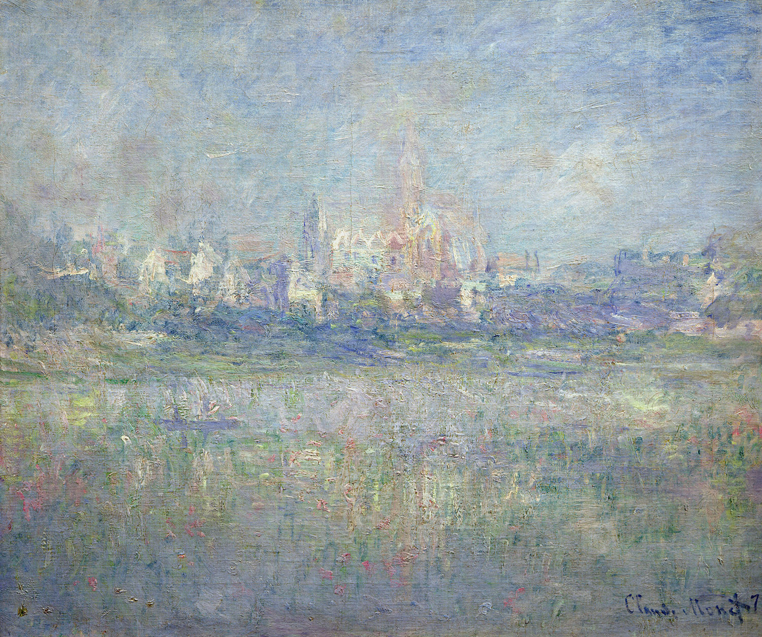 Claude Monet, Vétheuil nella nebbia (1879; olio su tela, 60x71 cm; Parigi, Musée Marmottan Monet, lascito Michel Monet, 1966 Inv. 5024) © Musée Marmottan Monet, Académie des beaux-arts, Paris
 Claude Monet, Vétheuil nella nebbia (1879; olio su tela, 60x71 cm; Parigi, Musée Marmottan Monet, lascito Michel Monet, 1966 Inv. 5024) © Musée Marmottan Monet, Académie des beaux-arts, Paris