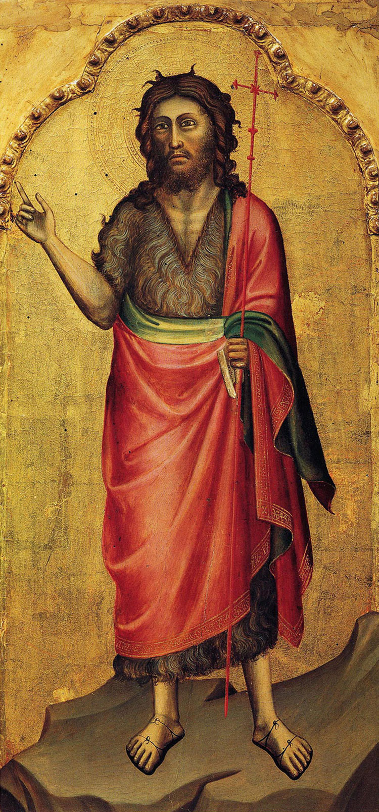 Bernardo Daddi, San Giovanni Battista (1320 circa; tempera su tavola, 71 x 34 cm; La Spezia, Museo Civico Amedeo Lia)
 Bernardo Daddi, San Giovanni Battista (1320 circa; tempera su tavola, 71 x 34 cm; La Spezia, Museo Civico Amedeo Lia)