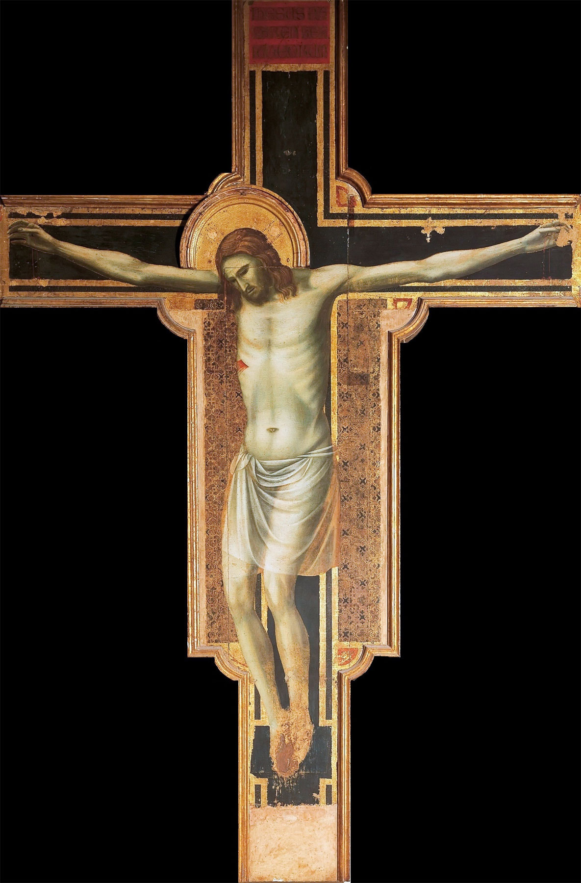 Giotto, Crocifisso di Rimini (1301-1302 circa; tempera e oro su tavola, 430 x 303 cm; Rimini, Tempio Malatestiano)
