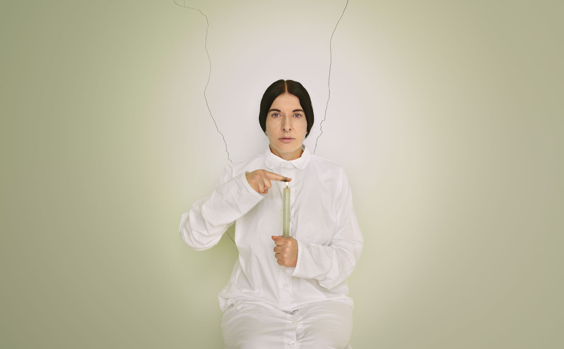 Marina Abramovi&#x0107;, Artist portrait with a candle, dalla serie Places of power (2013)
