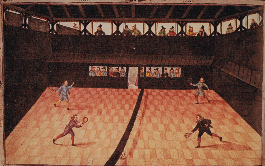 La pallacorda nello Stammbuch del duca Augusto di Brunswick Lüneburg (1597; Wolfenbüttel, Herzog August Bibliothek, Cod. Guelf.84.6 Aug.40)

