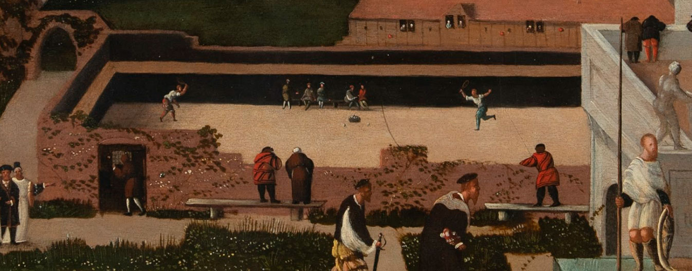 Lucas Gassel, David e Betsabea, dettaglio
