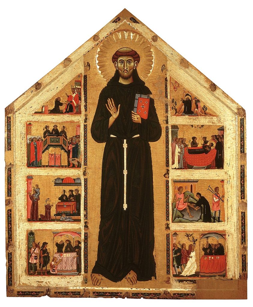 Maestro della Croce 434, San Francesco ed episodi della sua vita (1250 circa; tempera su tavola; Pistoia, Museo Civico)
