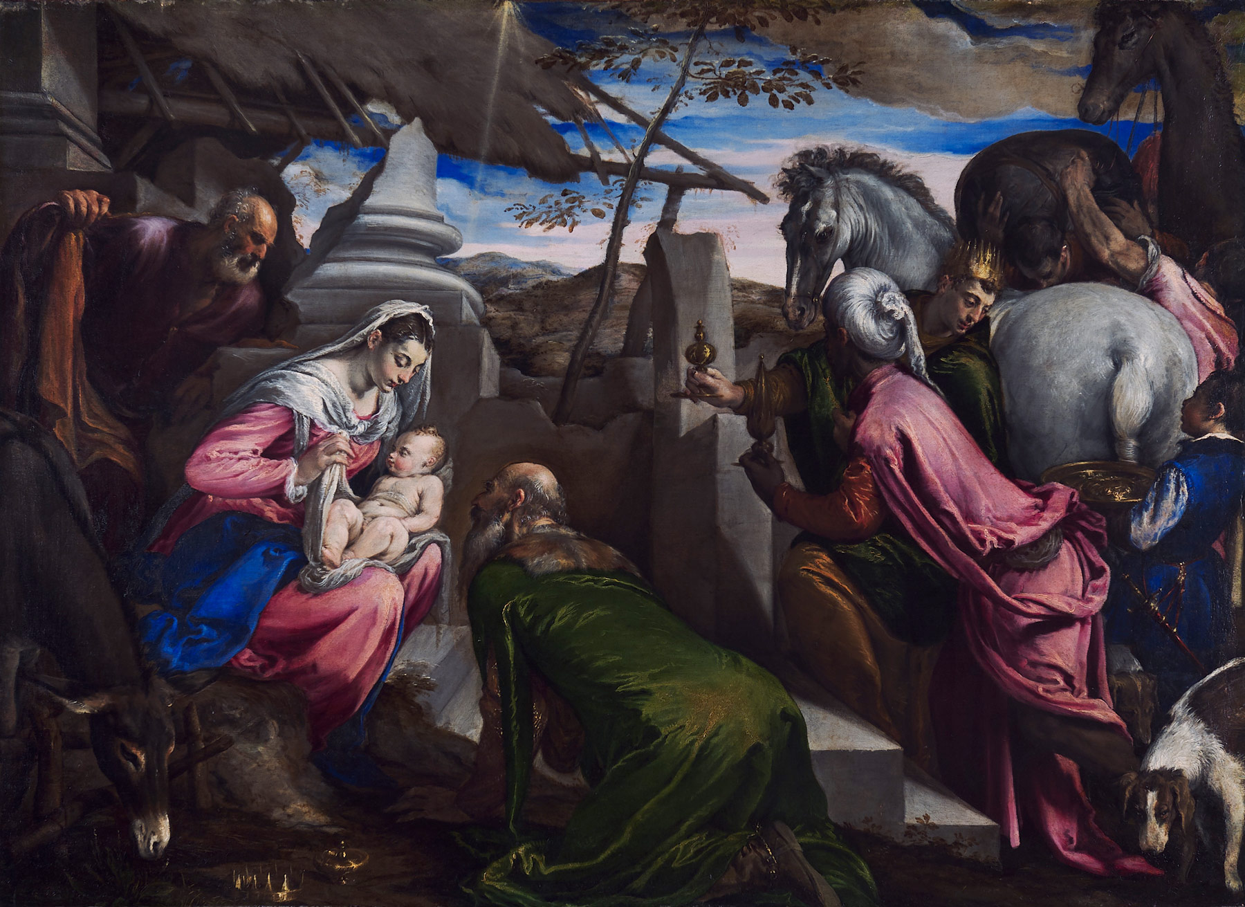 Jacopo Bassano, Adorazione dei Magi (1556-1557 circa; olio su tela, Birmingham, The Henry Barber Trust, The Barber Institute of Fine Arts, University of Birmingham) © The Henry Barber Trust, The Barber Institute of Fine Arts, University of Birmingham.
 Jacopo Bassano, Adorazione dei Magi (1556-1557 circa; olio su tela, Birmingham, The Henry Barber Trust, The Barber Institute of Fine Arts, University of Birmingham) © The Henry Barber Trust, The Barber Institute of Fine Arts, University of Birmingham.