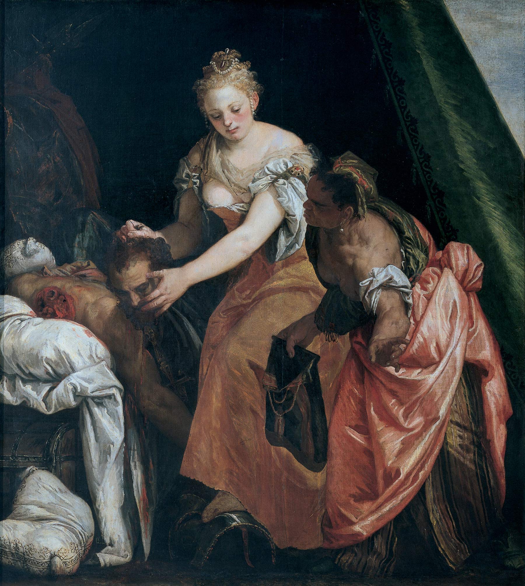 Paolo Veronese, Giuditta con la testa di Oloferne (1550-1555 circa; olio su tela; Genova, Musei di Strada Nuova - Palazzo Rosso) © Copyright Musei di Strada Nuova
 Paolo Veronese, Giuditta con la testa di Oloferne (1550-1555 circa; olio su tela; Genova, Musei di Strada Nuova - Palazzo Rosso) © Copyright Musei di Strada Nuova