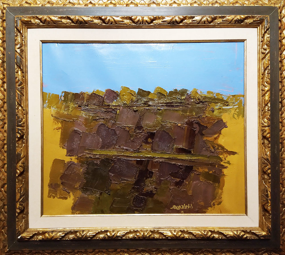 Ennio Morlotti, Senza titolo (anni Ottanta del XX secolo; olio su tela, 53 x 63 cm)
