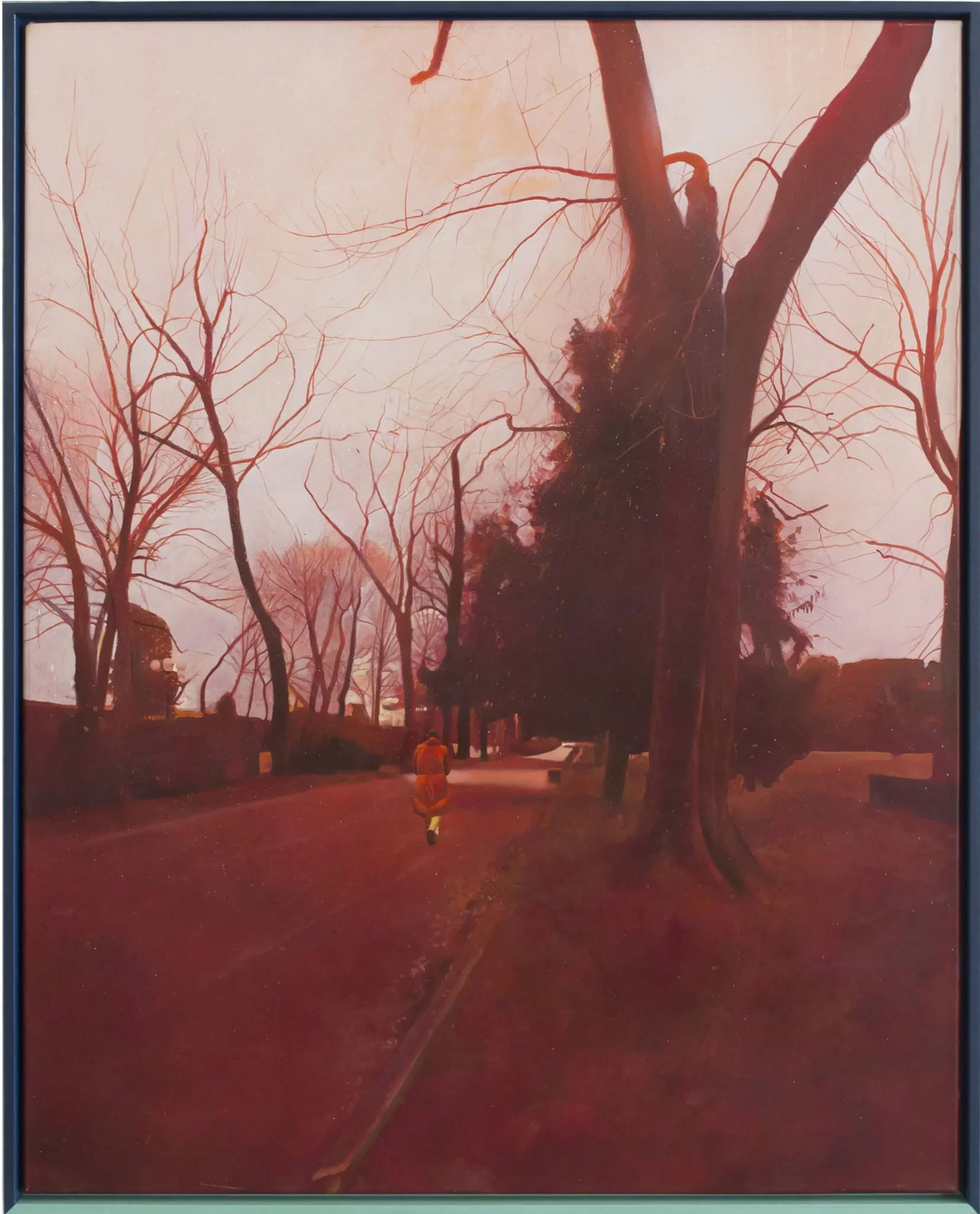 Francesco Lauretta, Passeggiata rossa. Cascine (2018; olio su tela, 109 x 87 cm)
