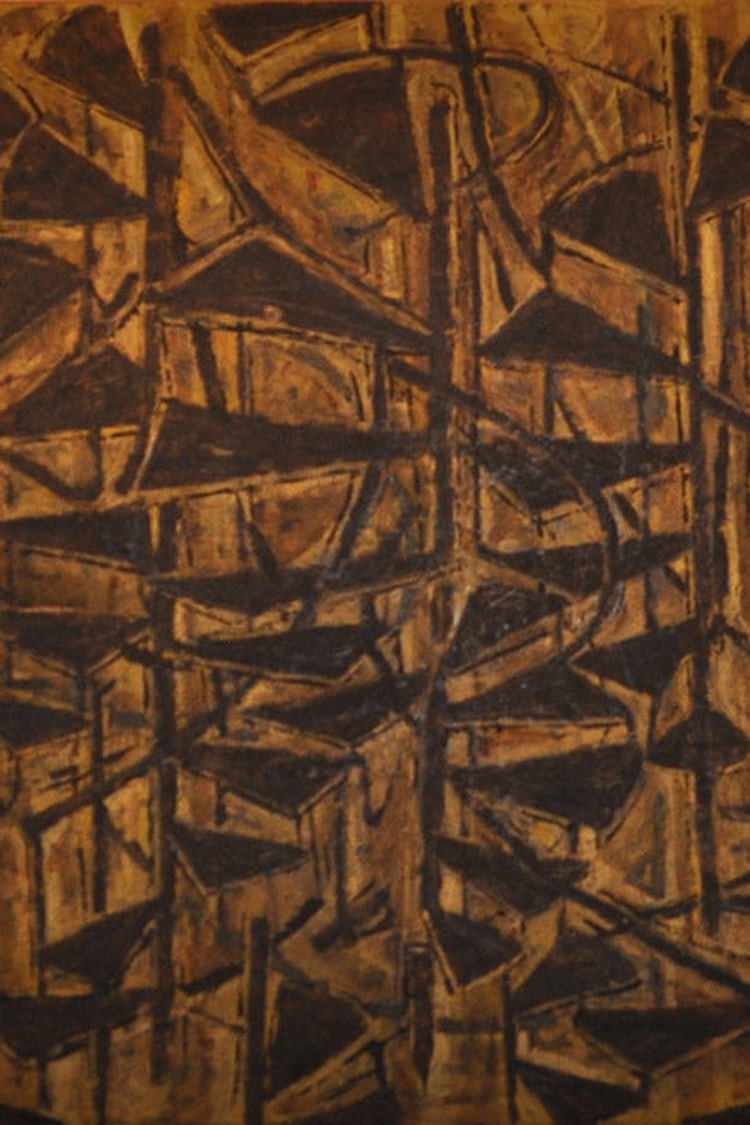 Marco Tirelli, Efisio (olio su tela, 190 x 230 cm)
