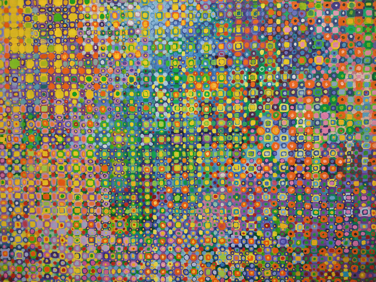 Massimo Kaufmann, Senza titolo, dettaglio (2015; olio su tela, 100 x 140 cm)
