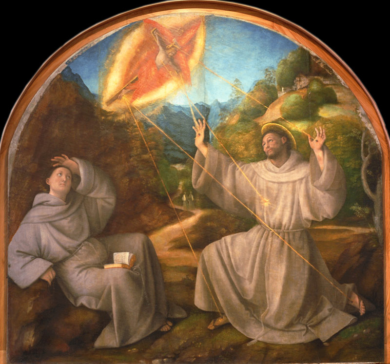 Gaudenzio Ferrari, San Francesco riceve le stimmate (1515-1517; olio su tavola; Varallo, Pinacoteca Civica)
