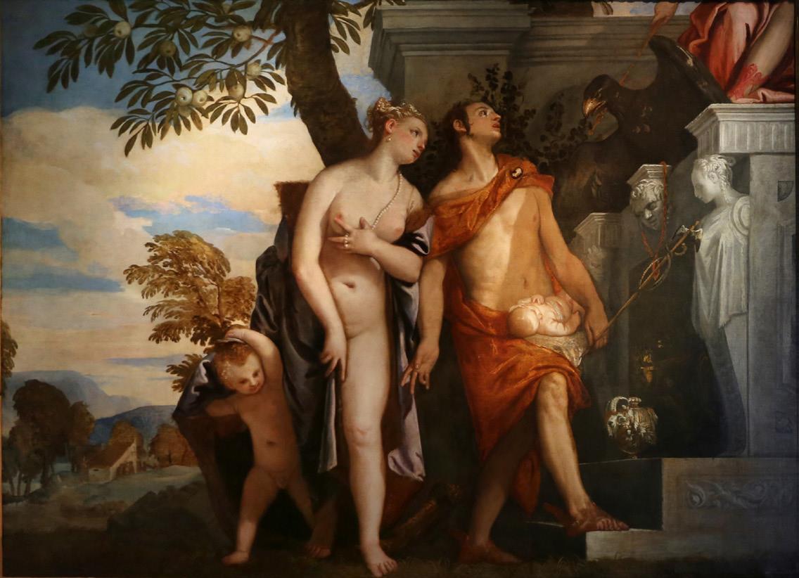 Paolo Caliari detto il Veronese, Venere e Mercurio presentano a Giove Eros e Anteros (1560-1562 circa; olio su tela, 150 x 243 cm; Firenze, Galleria degli Uffizi)
