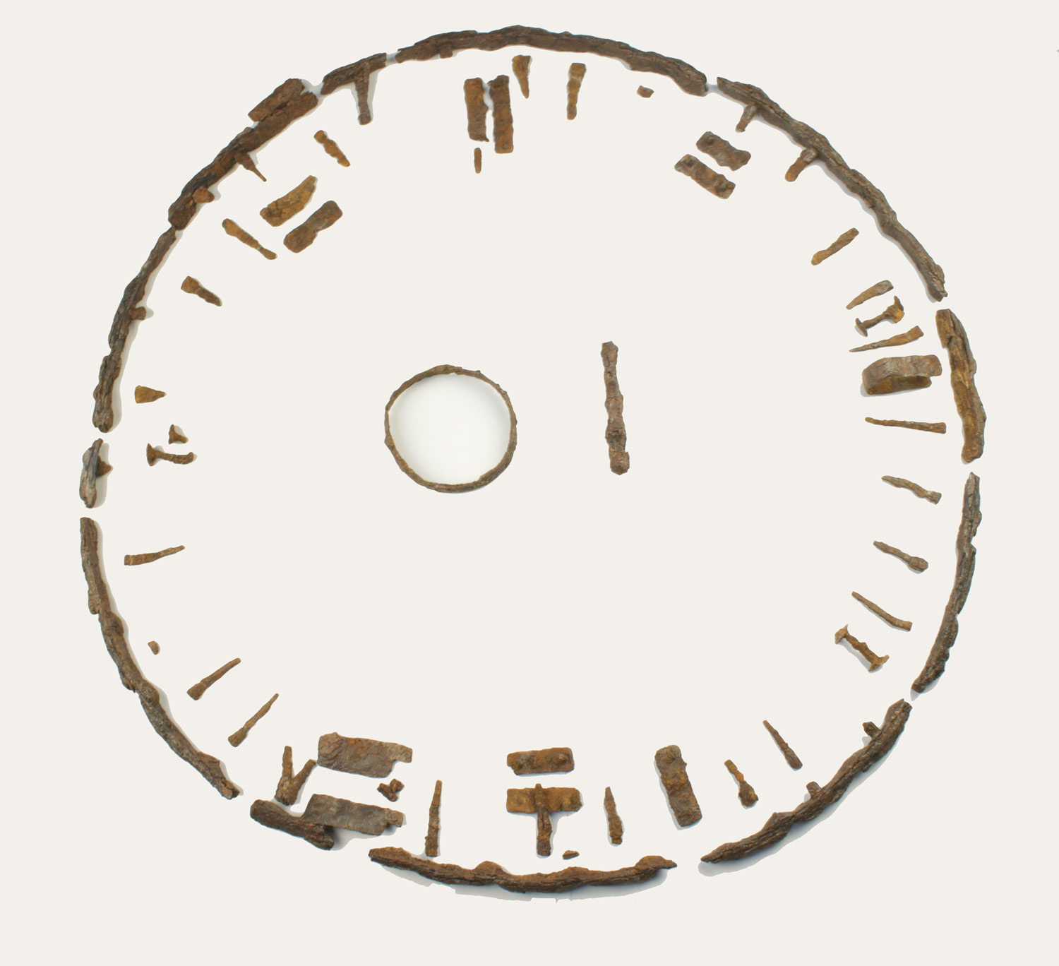 Ruota in ferro del carro in seguito ad intervento di restauro 
