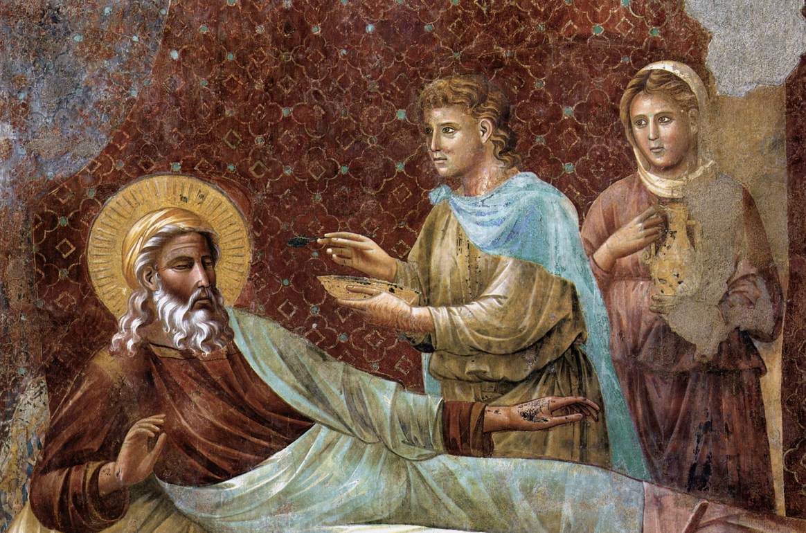 Giotto, Isacco respinge EsaÃ¹, dettaglio
