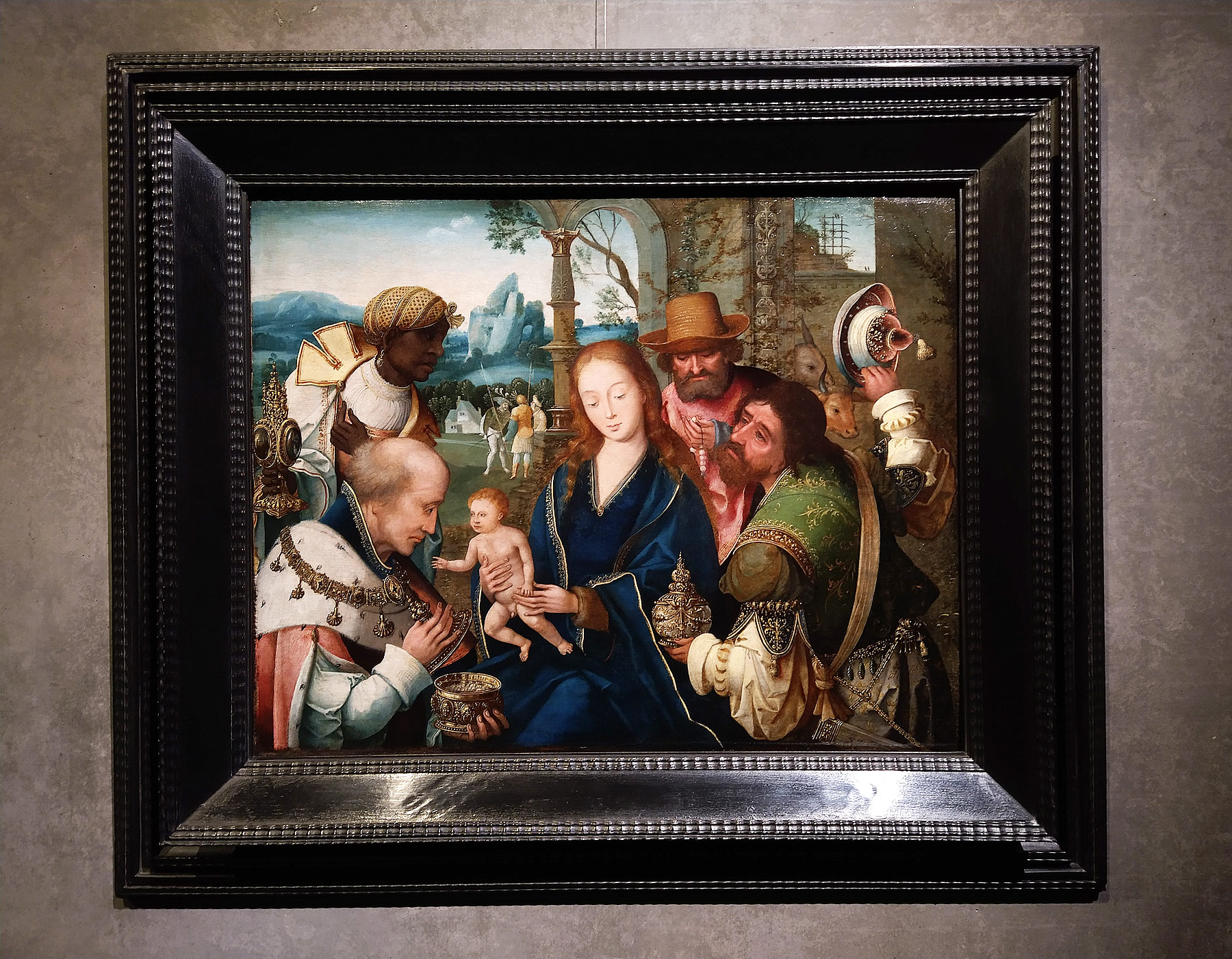 Maestro del 1518, Adorazione dei Magi (1515 circa; olio su tavola, 56 x 70 cm)
