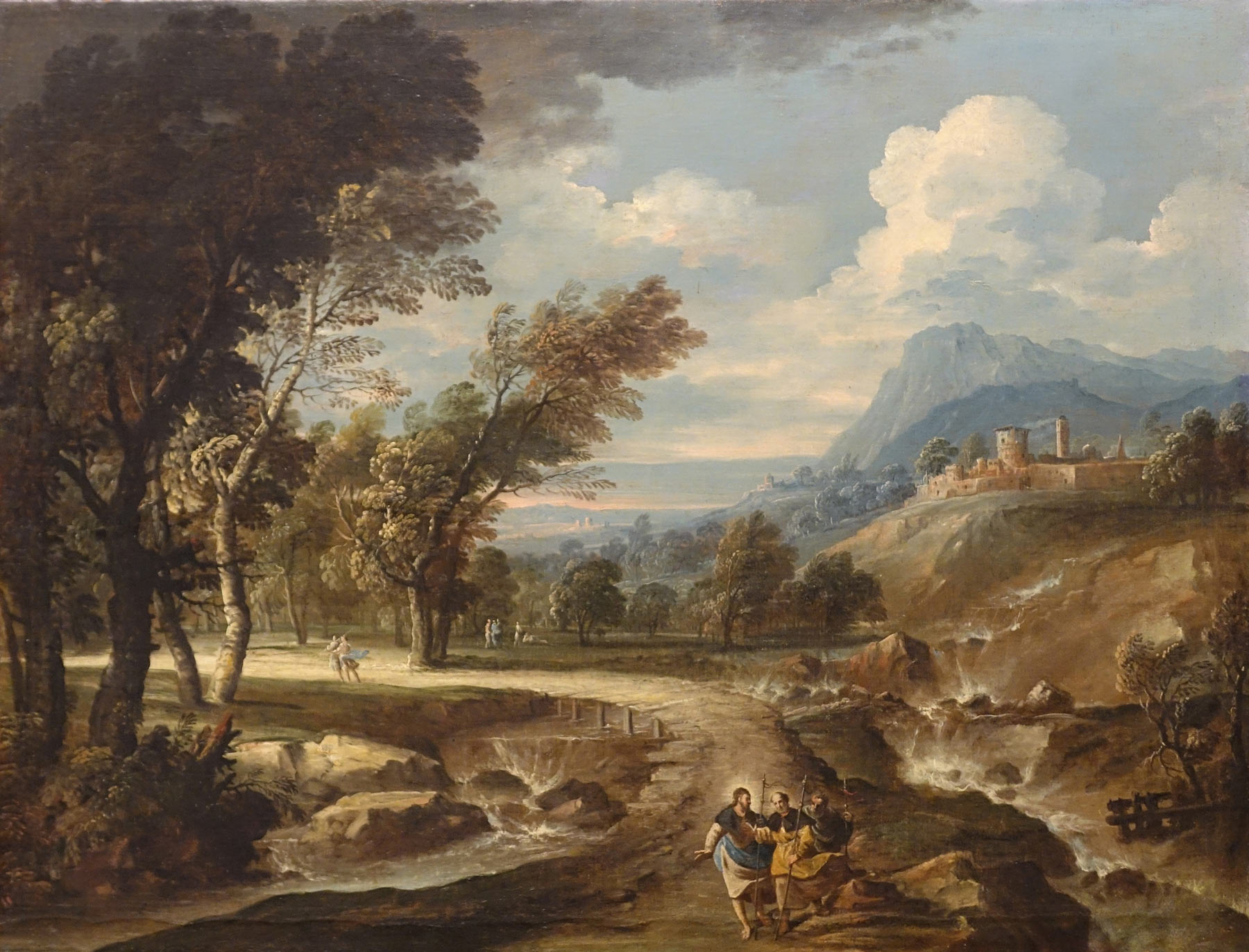 Giuseppe Zola, Andata ad Emmaus (olio su tela, 161 x 201 cm; Modena, BPER Banca)
