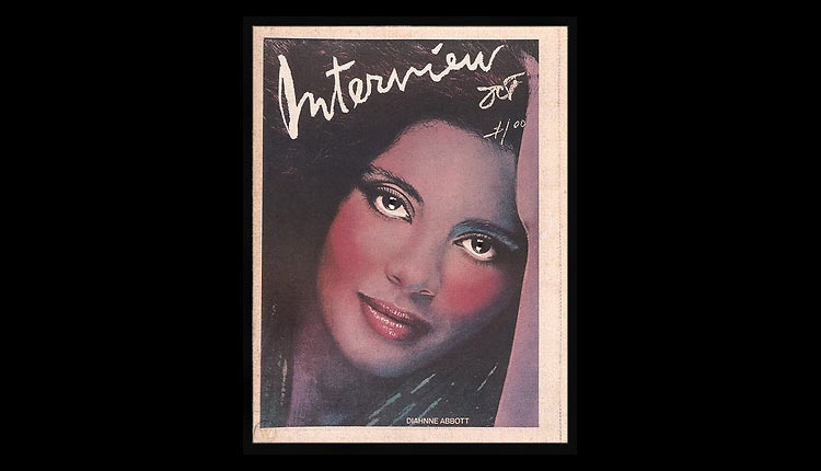 La copertina di Interview di ottobre 1977 con il ritratto di Diahnne Abbott
