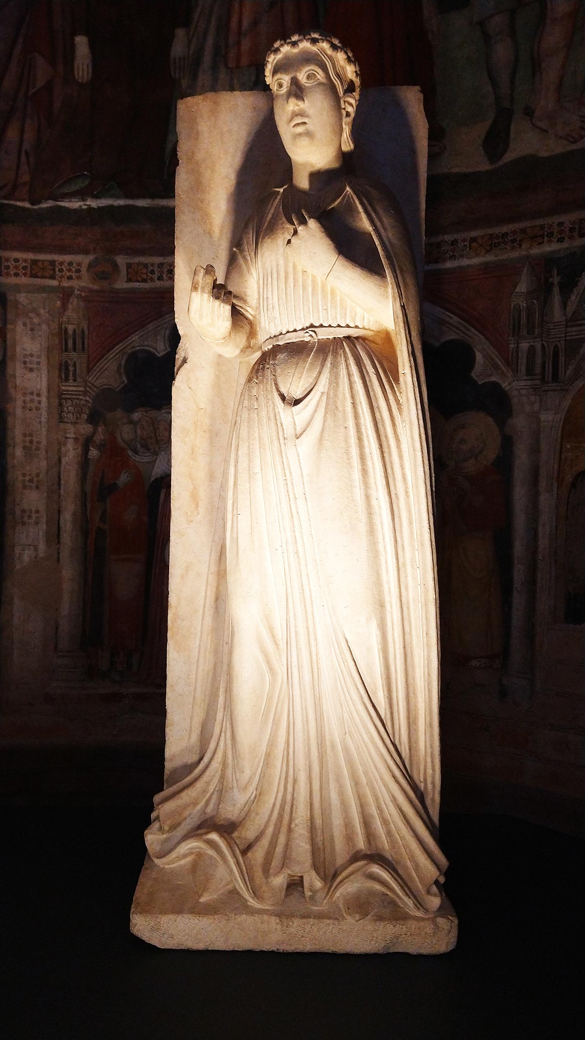 Benedetto Antelami, Primavera (1180 circa; pietra di Verona, altezza 143 cm; Parma, Battistero)
