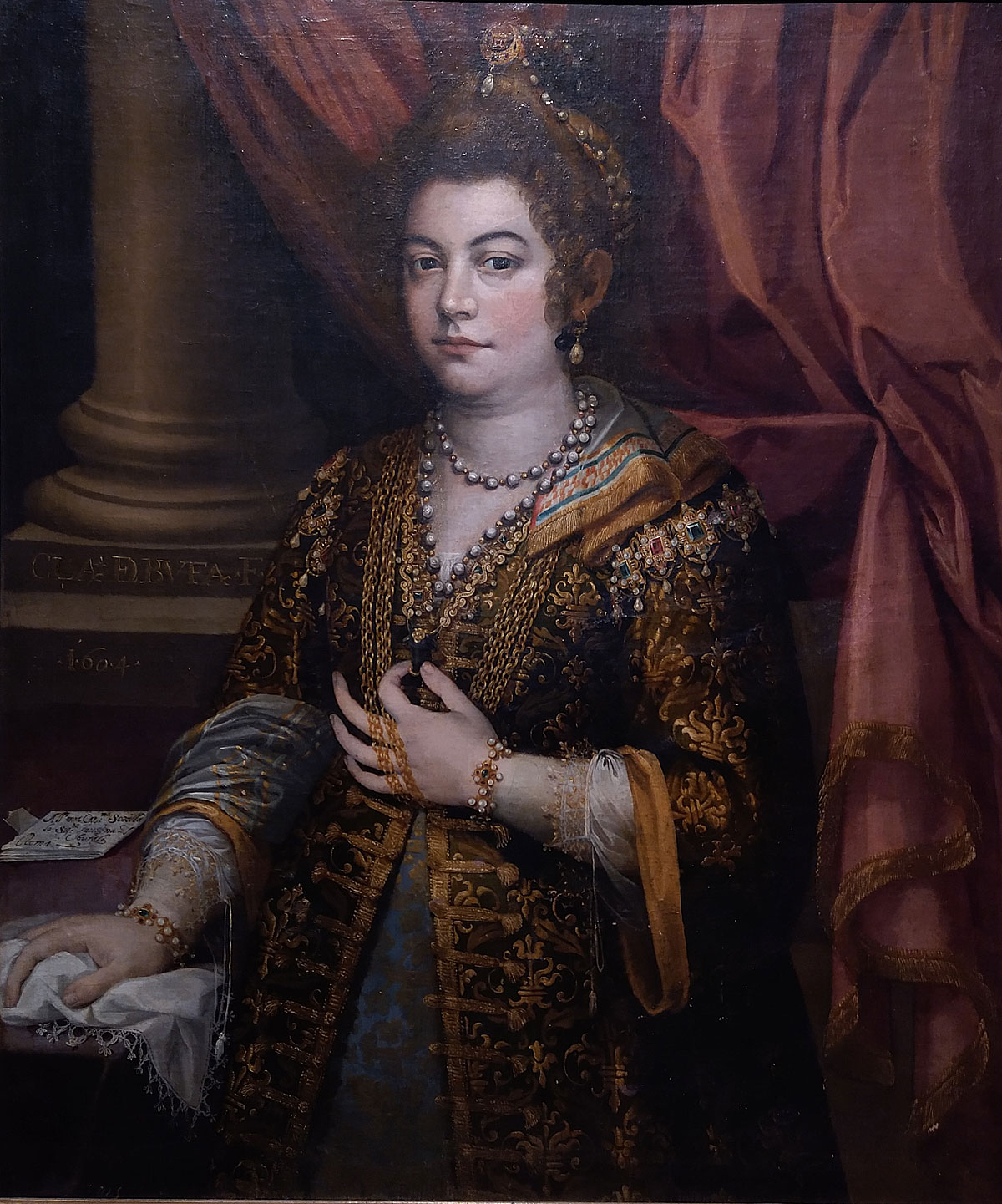 Claudia del Bufalo, Ritratto di Faustina del Bufalo (1604; olio su tela, 105 x 88 cm; Roma, Collezione Dario del Bufalo, inv. P127)
 Claudia del Bufalo, Ritratto di Faustina del Bufalo (1604; olio su tela, 105 x 88 cm; Roma, Collezione Dario del Bufalo, inv. P127)