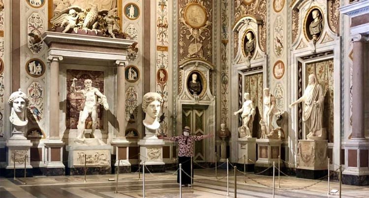 Roma, la Galleria Borghese vuota
 Roma, la Galleria Borghese vuota