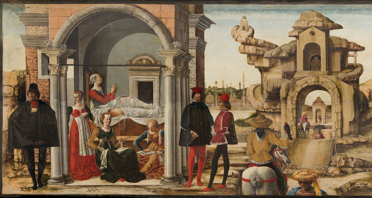 Ercole de’ Roberti, Storie di san Vincenzo Ferrer, dettaglio
 Ercole de’ Roberti, Storie di san Vincenzo Ferrer, dettaglio