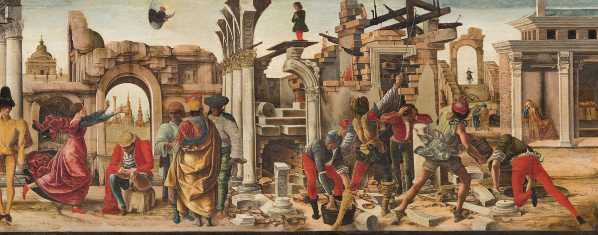 Ercole de’ Roberti, Storie di san Vincenzo Ferrer, dettaglio
 Ercole de’ Roberti, Storie di san Vincenzo Ferrer, dettaglio