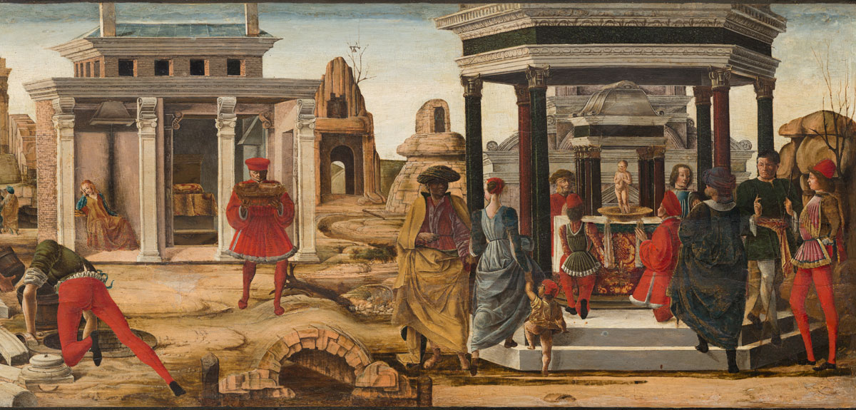 Ercole de’ Roberti, Storie di san Vincenzo Ferrer, dettaglio
 Ercole de’ Roberti, Storie di san Vincenzo Ferrer, dettaglio