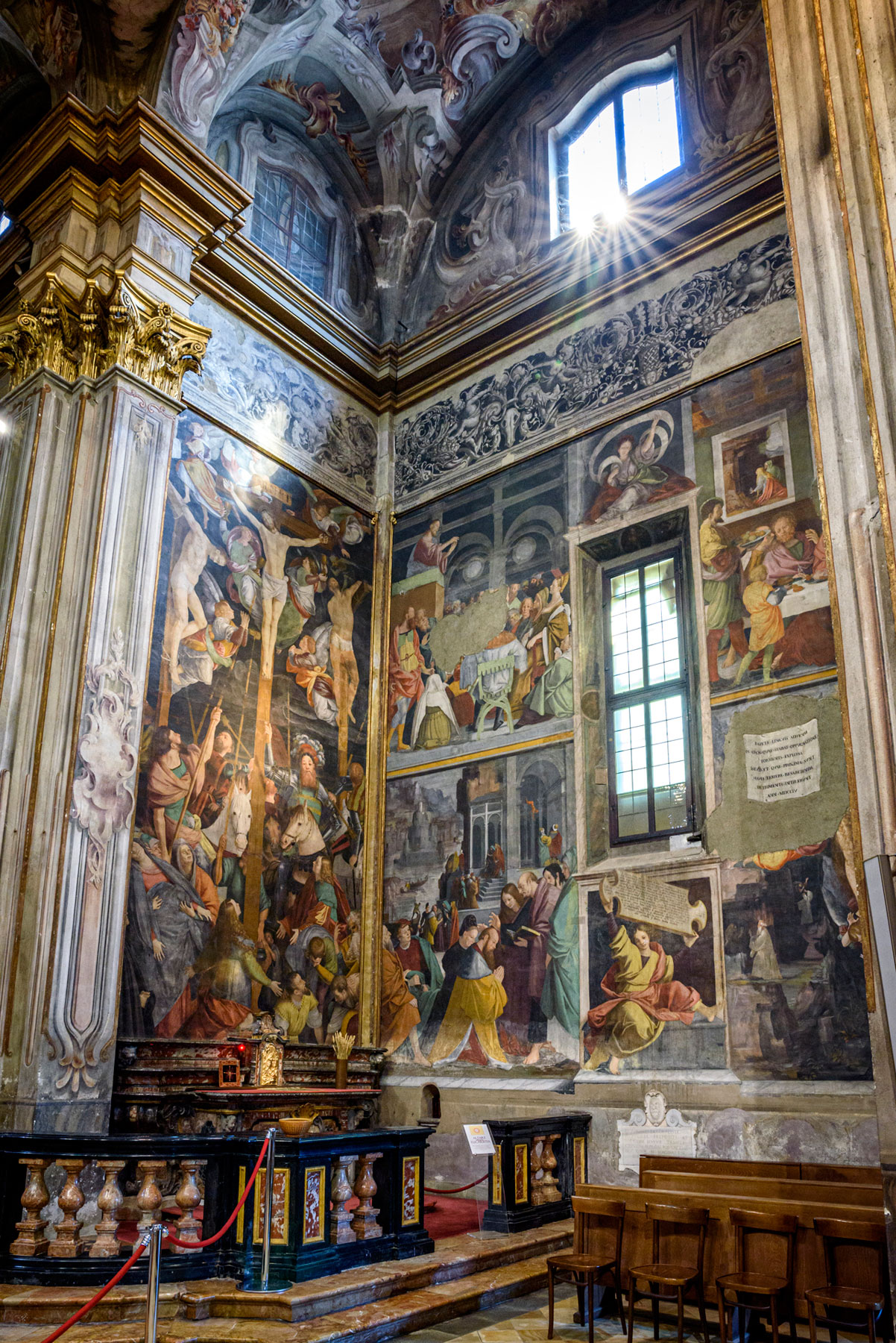 Gli affreschi in San Cristoforo 

