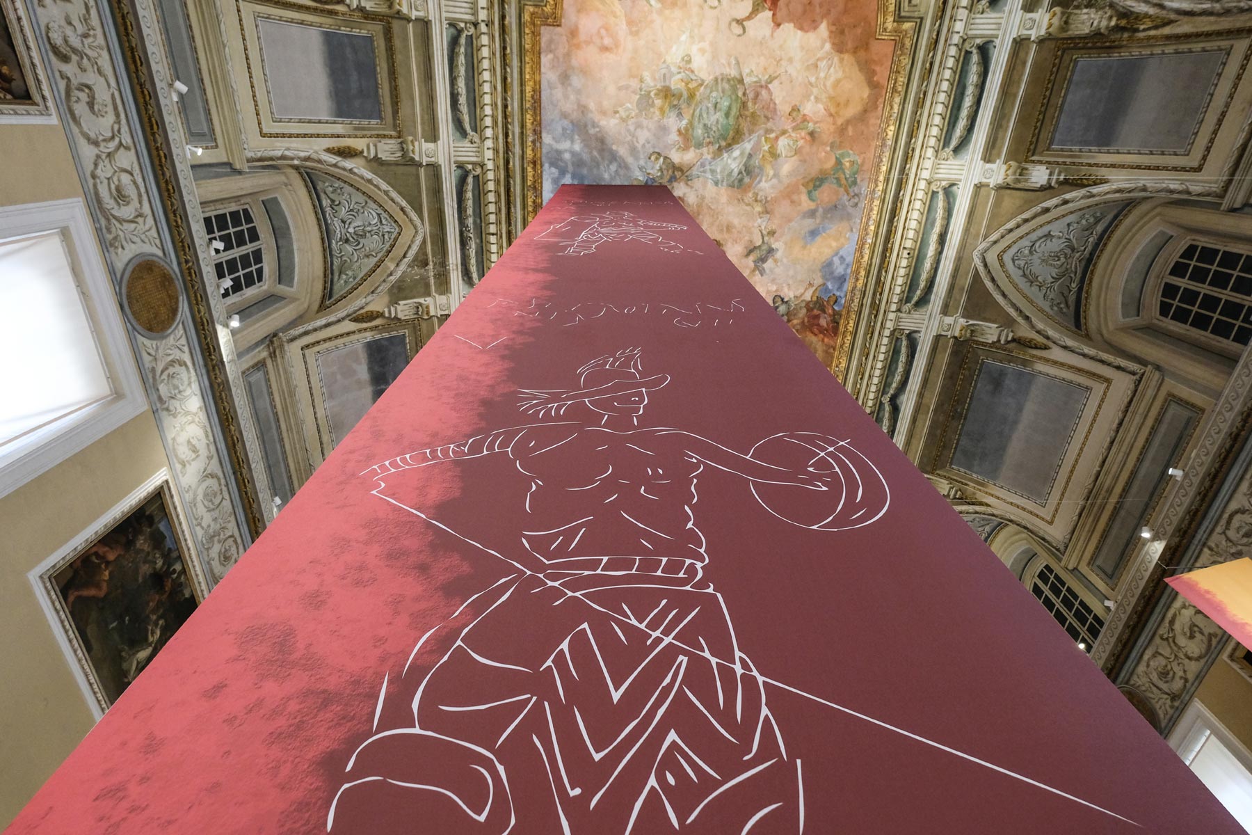 Allestimenti della mostra nel Salone della Meridiana
 Allestimenti della mostra nel Salone della Meridiana