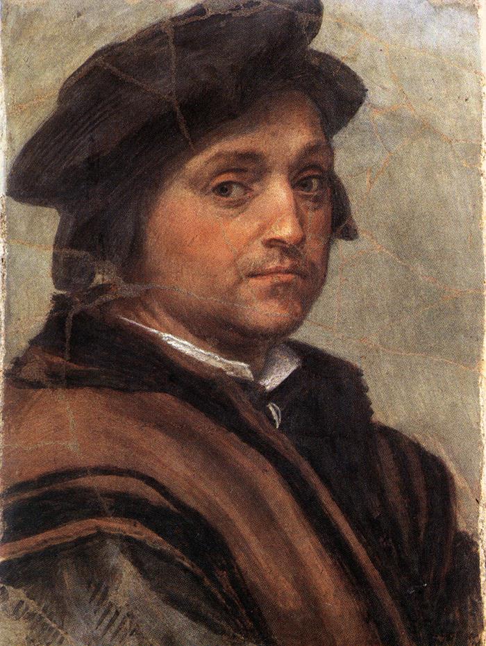Andrea del Sarto, Autoritratto (1528-1529; affresco staccato, 51,5 x 37,5 cm; Firenze, Galleria degli Uffizi, Corridoio Vasariano)
