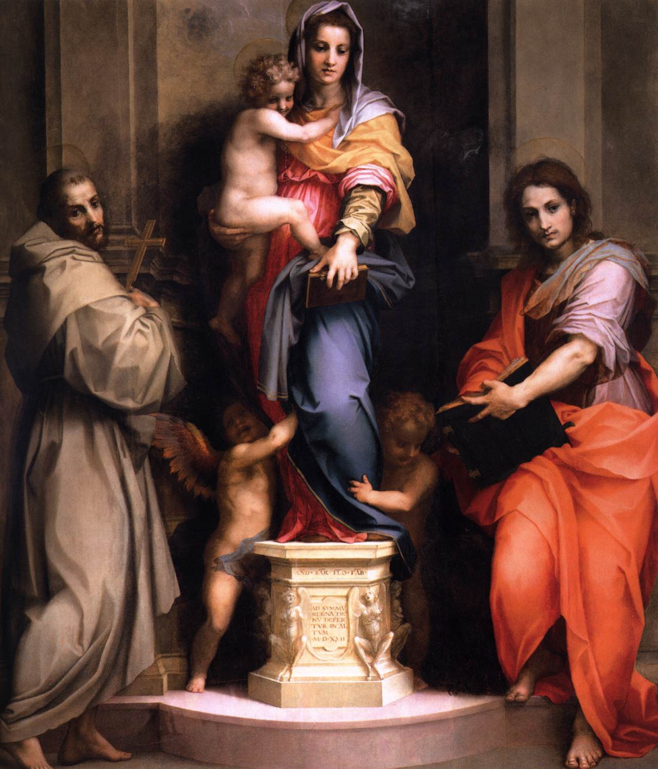 Andrea del Sarto, Madonna delle Arpie (1517; olio su tavola, 207 x 178 cm; Firenze, Galleria degli Uffizi)
