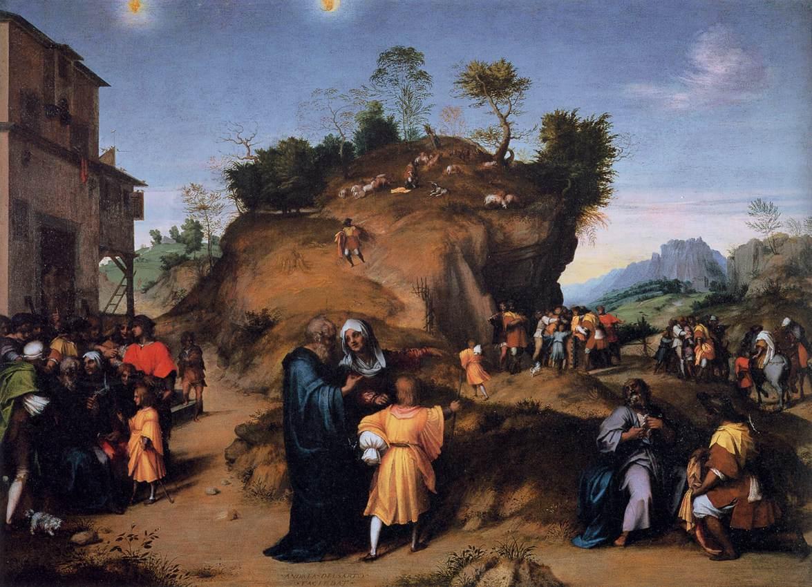 Andrea del Sarto, Storie dell'infanzia di Giuseppe (1515-1516 circa; olio su tavola, 98 x 135 cm; Firenze, Galleria Palatina di Palazzo Pitti)
