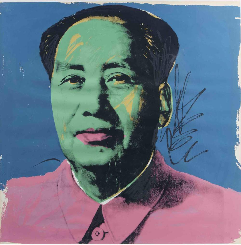 Andy Warhol, Senza titolo (Mao) (1972; serigrafia su carta, 91,44 x 91,44 cm; Milano, Collezione Teresa e Michele Bonuomo)
