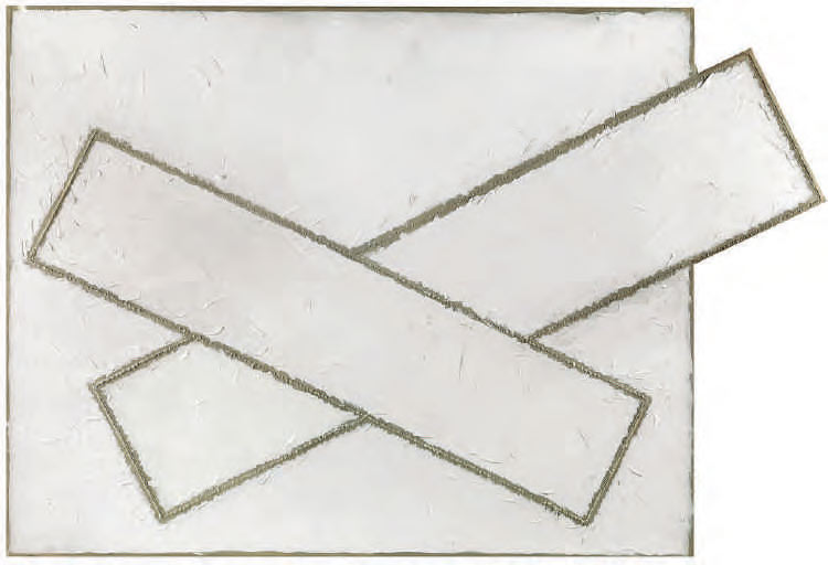 Angelo Savelli, Dallas Crossroad (1981; acrilico su tela, 81,5 x 120 cm; Lecce, Fondazione Biscozzi Rimbaud)

